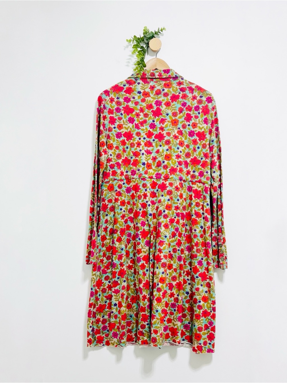 Natural Life Colorful Floral Boho Button Front Dress - Picture 5 of 6